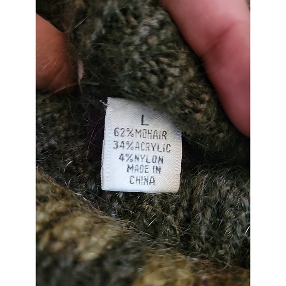 Linda Allard Ellen Tracy Womens L Vintage Mohair Blend Mock Neck Sweater  90s - Picture 7 of 10